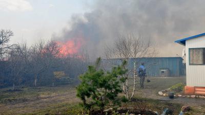 Кораблинское село едва не сгорело из-за пала травы