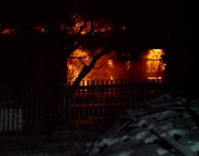 В ночь со 2 на 3 января в Рязанской области горели дом и баня