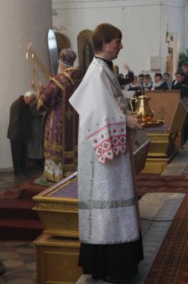 Архиепископ Рязанский и Касимовский Павел совершил Божественную литургию в Успенском соборе Рязанского кремля