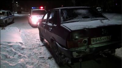 Пьяный житель Рязанщины за рулём ВАЗ-21099 врезался в полицейский патрульный автомобиль