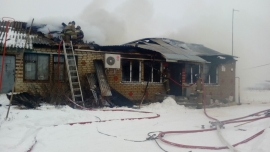 В Старожиловском районе горело нежилое кирпичное здание