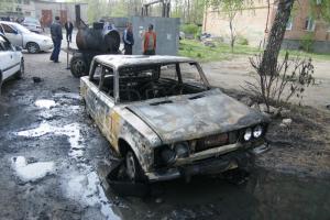 На улице Советской Армии Рязани сгорел автомобиль