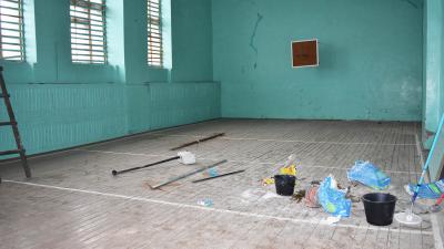 В сараевской школе ремонтируют спортивный зал