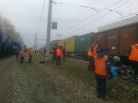 Сход вагона с рельс у станции Недостоево не привёл к нарушению движения