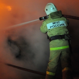 На проезде Яблочкова в Рязани сгорел строительный вагончик