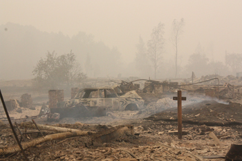 На местах сгоревших домов в Рязанской области активизировались мародёры