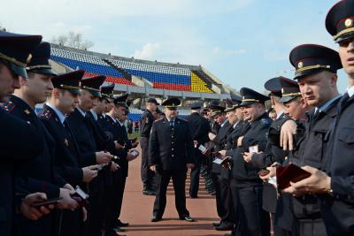 В  Рязани прошёл «весенний» строевой смотр гарнизона полиции
