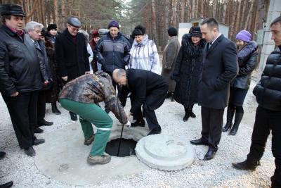 Владимир Скрипченко принял участие в запуске новой артезианской скважины в посёлке Солотча