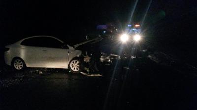 Под Сапожком в лобовом столкновении Kia Rio и ВАЗ-21099 пострадали пять человек