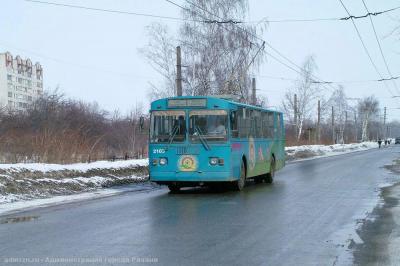 Конечная остановка троллейбуса №1 в Рязани временно изменится