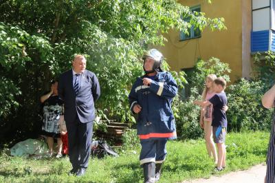 Последствия крупного пожара в Рязани оценил Игорь Греков