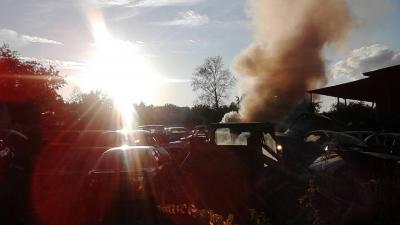 В посёлке Строитель произошёл пожар на автосервисе