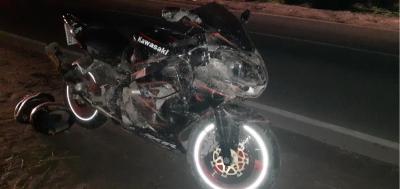 В Ряжске мотоциклист не рассчитал скорость и свалился на обочину