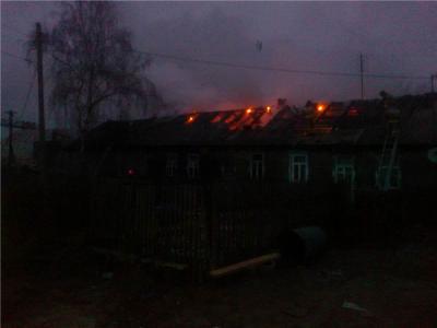 В Борках сгорел жилой дом