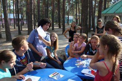 Дети из рязанского лагеря «Сказка» пополнили теоретические знания ПДД