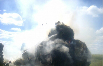 В Клепиковском районе сгорело более двух тонн сена