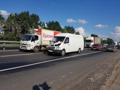 Из-за аварии в районе села Александрово в сторону Рязани собралась большая пробка