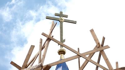 Купол храма в михайловском селе увенчал крест