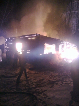 В Александро-Невском районе сгорел жилой дом