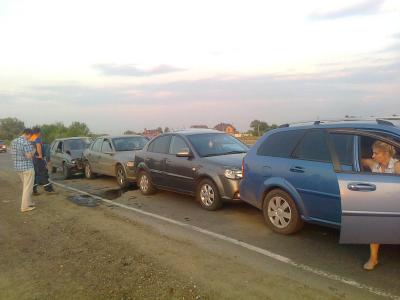 На трассе Рязань – Спасск столкнулись четыре автомобиля
