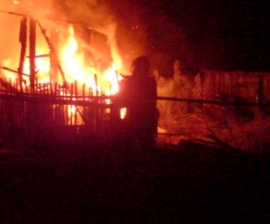 В Ермиши сгорел жилой дом