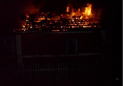 В Сараевском районе сгорел щитовой дом
