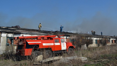 В Сараевском районе произошёл пожар на бывшей ферме