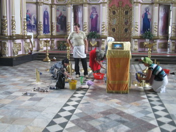 В Преображенском храме Рязани полным ходом идёт подготовка к празднику