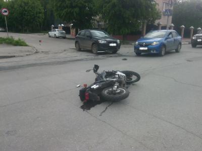 В Рязани мотоциклист пострадал в столкновении с автомобилем
