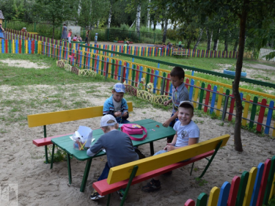 Спасский детский сад пополнился новыми прогулочными площадками