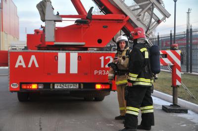 Пожарные ликвидировали условное возгорание в Рязанском университете МВД