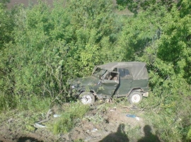 УАЗ-469 улетел в кювет в Рязанском районе
