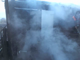 В Кадомском районе огонь уничтожил дом и два сарая