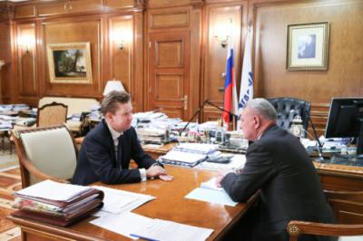 Олег Ковалёв встретился с председателем правления ПАО «Газпром» Алексеем Миллером