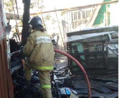 На пожаре в Александро-Невском районе пострадал человек