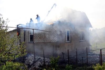 В деревне Грачи Рязанского района горела двухэтажная новостройка 