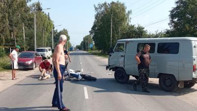 В Сараях пострадал байкер, столкнувшийся с мотоциклом