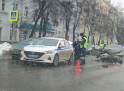 В аварии на улице Циолковского в Рязани госпитализирован пьяный водитель