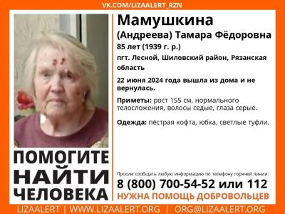 В Шиловском районе уже пять дней ищут пропавшую пенсионерку