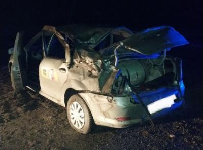 На трассе под Спасском перевернулся Renault Logan, пострадала пассажирка