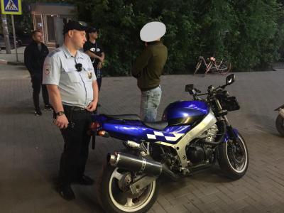 Рязанца уличили в управлении незарегистрированным мотоциклом без прав