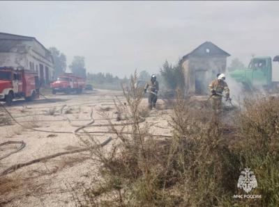 В Касимовском районе потушили пожар на деревообрабатывающем предприятии