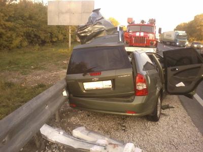 В Рыбновском районе грузовик Hino врезался в Chevrolet