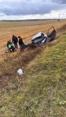 Опубликованы фото с места смертельного ДТП в Рязанской области