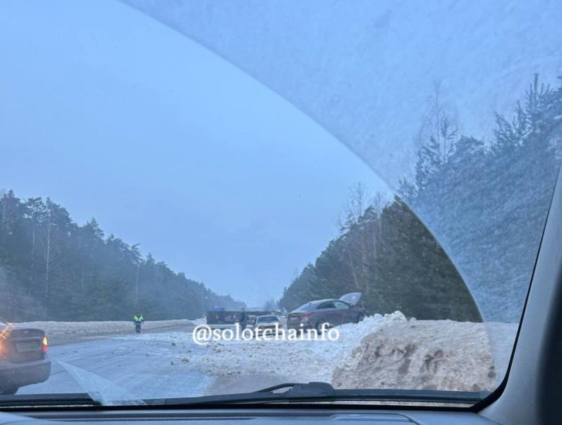 Из-за ДТП под Рязанью затруднено движение по дороге в районе Солотчи