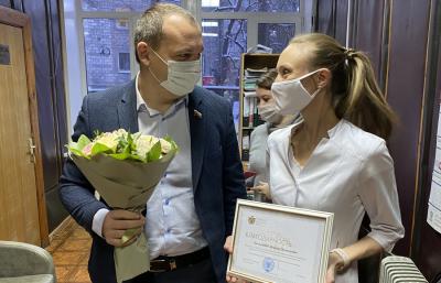 Врачам онкодиспансера вручили награды Рязанской областной Думы
