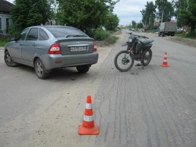 В Рязанском районе произошло ДТП с участием несовершеннолетнего мотоциклиста