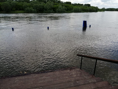 В Рязани в Лесопарке затопило причал