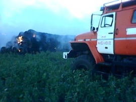 В Милославском районе сгорело 230 тонн сена