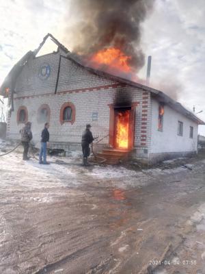 В Касимовском районе сгорела баня